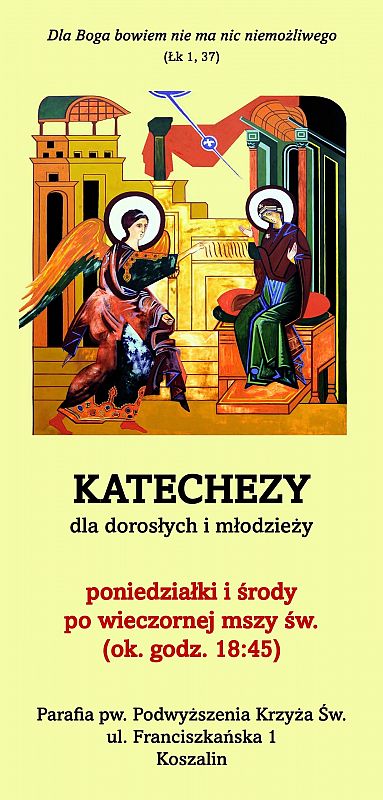 KATECHEZY DLA MŁODZIEŻY I DOROSŁYCH grafika